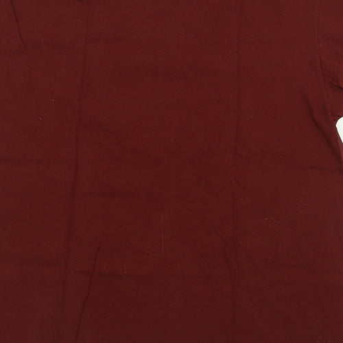 Trinity Mens Red  Cotton  T-Shirt Size L Crew Neck