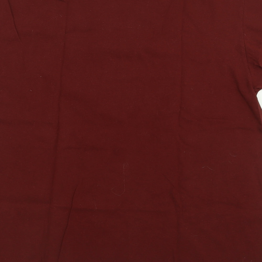 Trinity Mens Red  Cotton  T-Shirt Size L Crew Neck