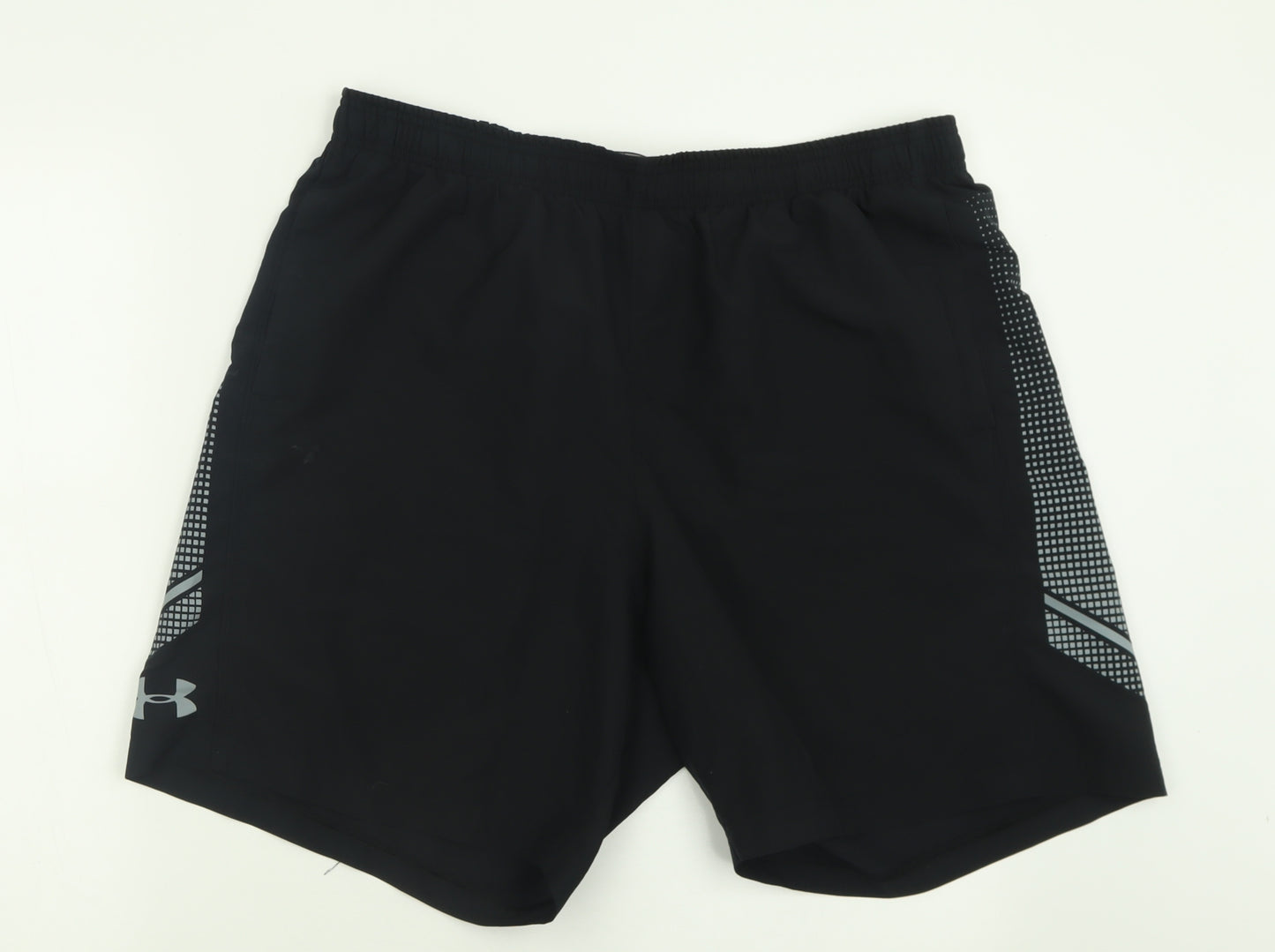 Under armour Mens Black  Polyester Sweat Shorts Size XL L7 in Regular Tie