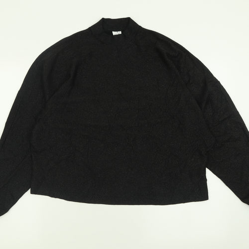 & Other Stories Womens Black  Viscose Basic Blouse Size 10 Crew Neck