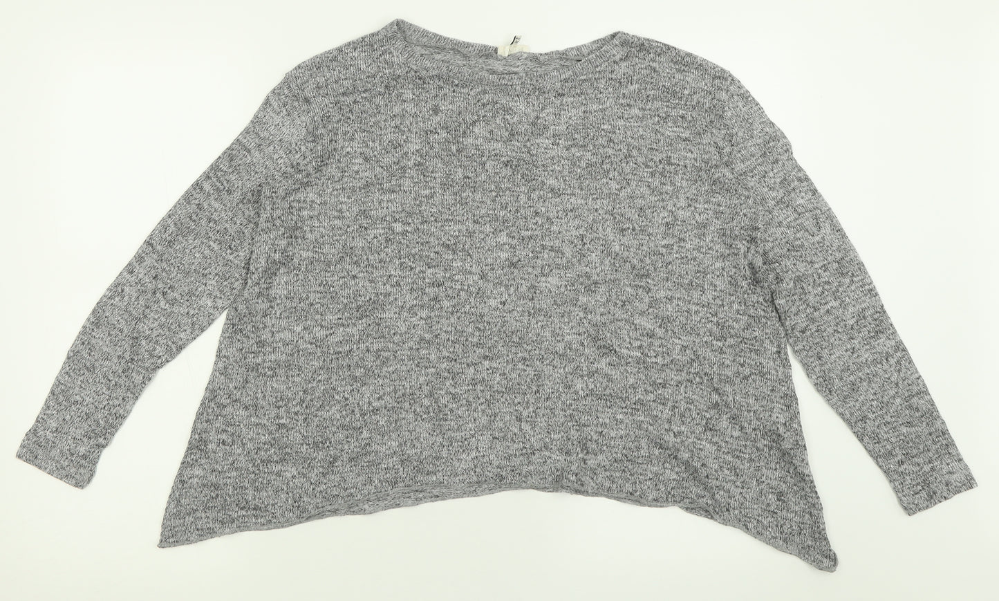 River Island Womens Grey Crew Neck  Polyester Pullover Jumper Size 12