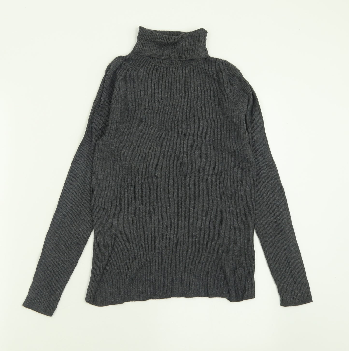 Marks and Spencer Womens Grey Roll Neck  Viscose Pullover Jumper Size 14