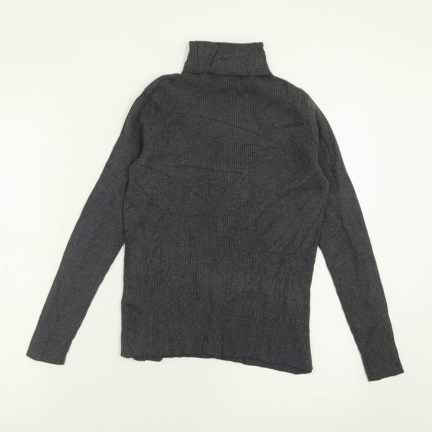 Marks and Spencer Womens Grey Roll Neck  Viscose Pullover Jumper Size 14