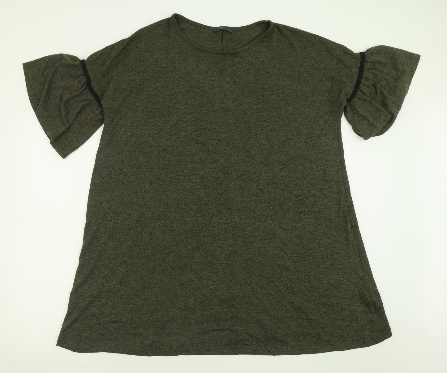 Primark Womens Green  Polyester T-Shirt Dress  Size 16  Crew Neck Pullover