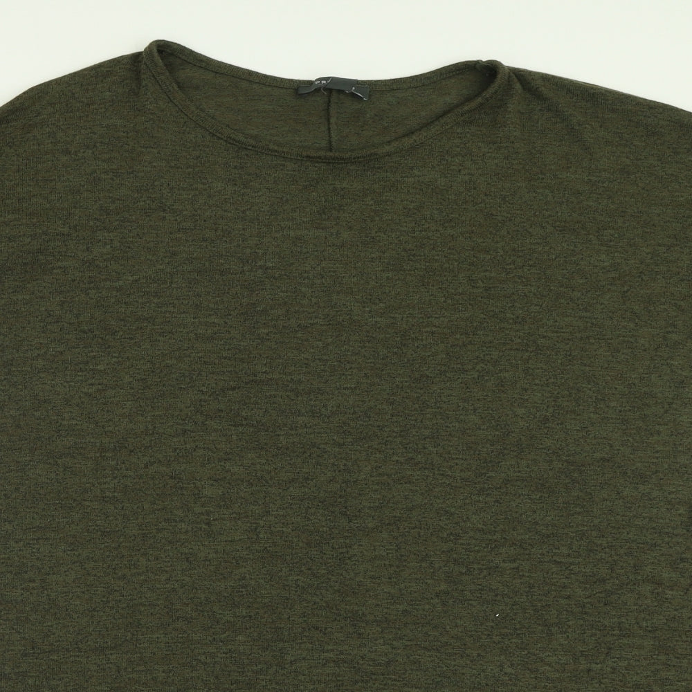 Primark Womens Green  Polyester T-Shirt Dress  Size 16  Crew Neck Pullover
