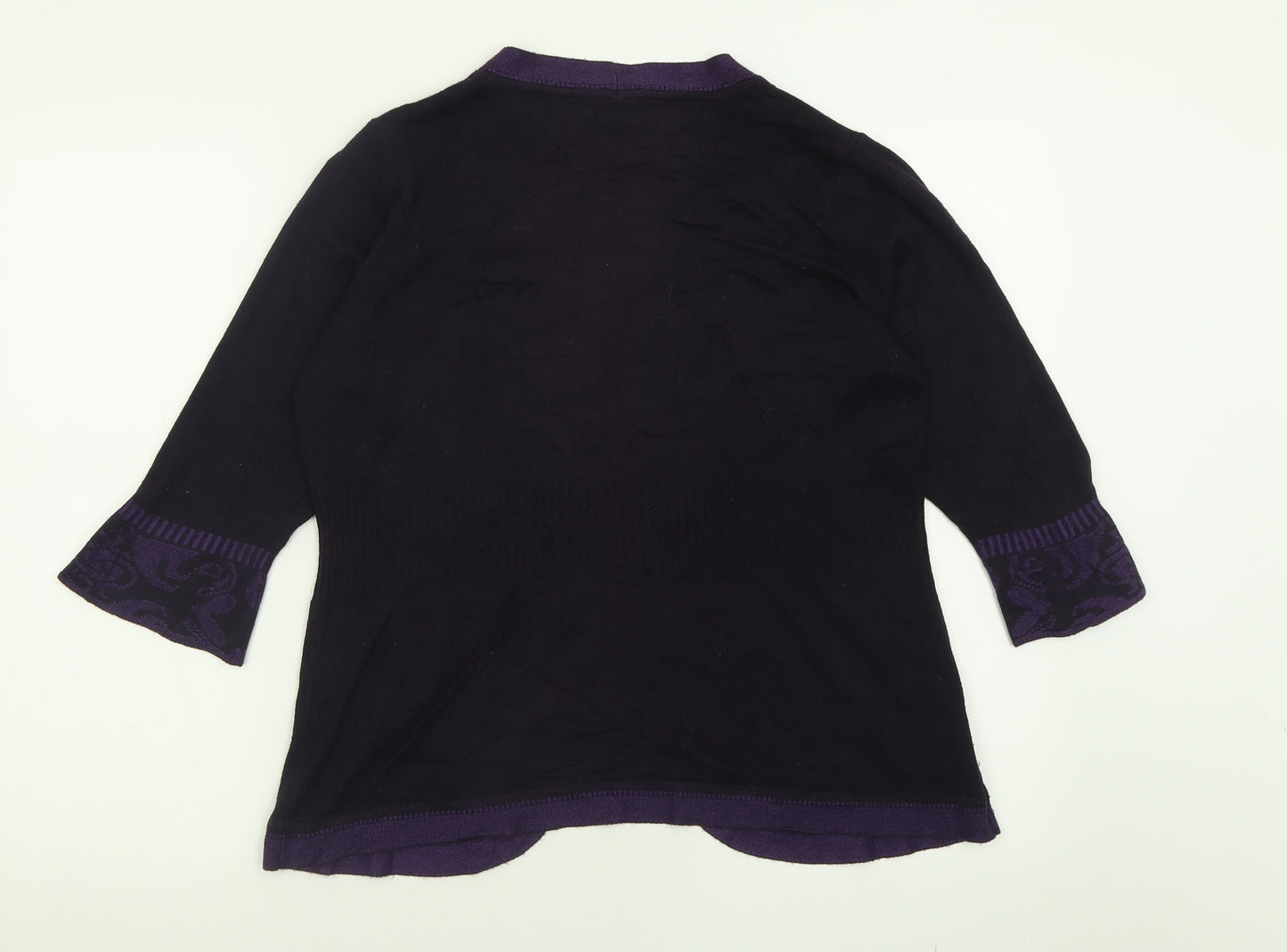 Per Una Womens Purple V-Neck  Viscose Cardigan Jumper Size 14