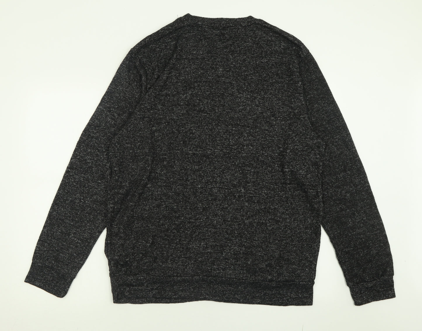 Primark Mens Black Crew Neck  Polyester Pullover Jumper Size XL