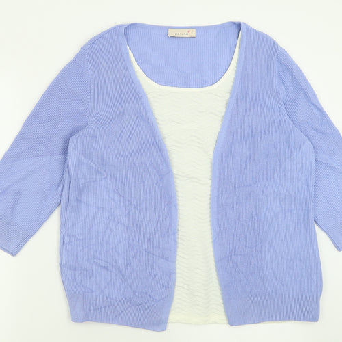 Per Una Womens Purple Scoop Neck  Acrylic Pullover Jumper Size 16