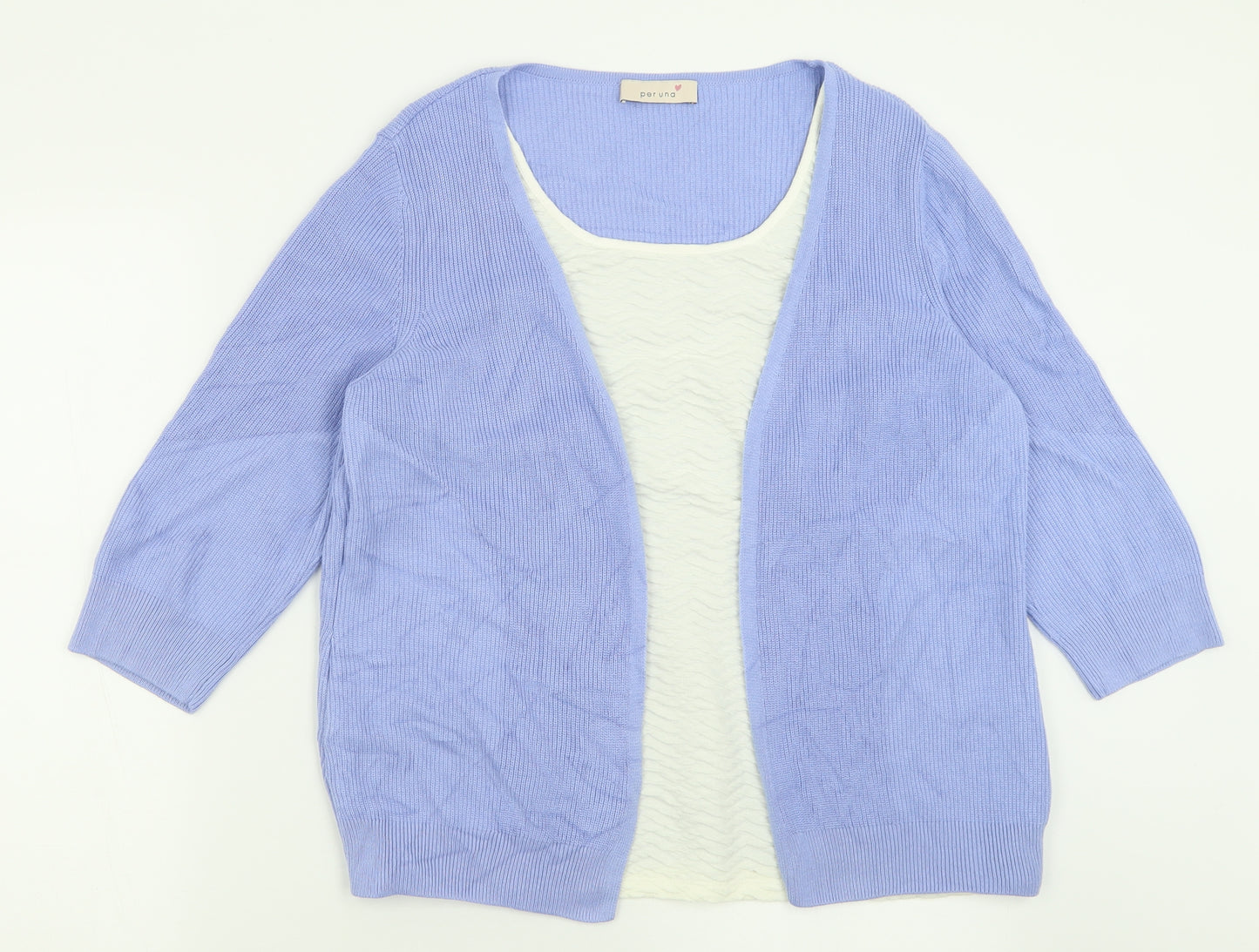 Per Una Womens Purple Scoop Neck  Acrylic Pullover Jumper Size 16