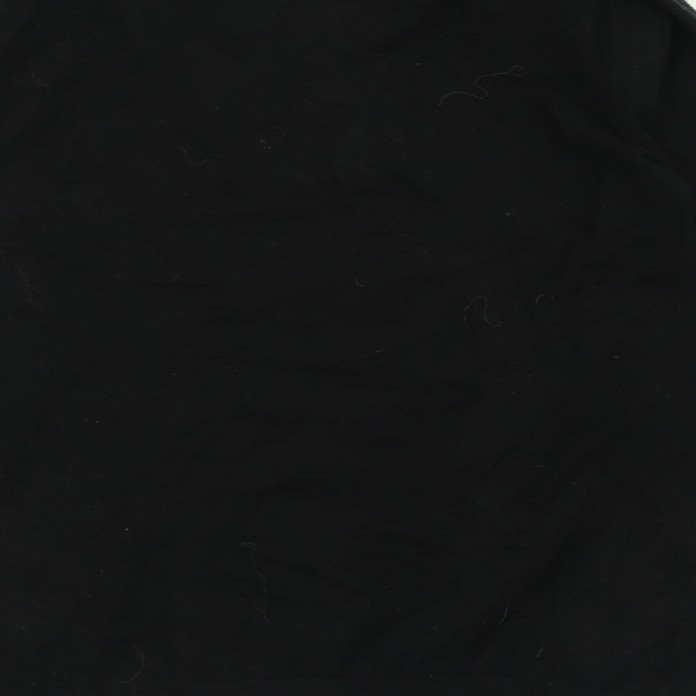 Autograph Mens Black Collared  Polyamide Pullover Jumper Size L