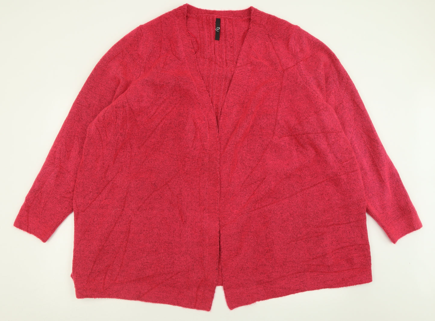 Preworn Womens Pink V-Neck  Acrylic Cardigan Jumper Size 30