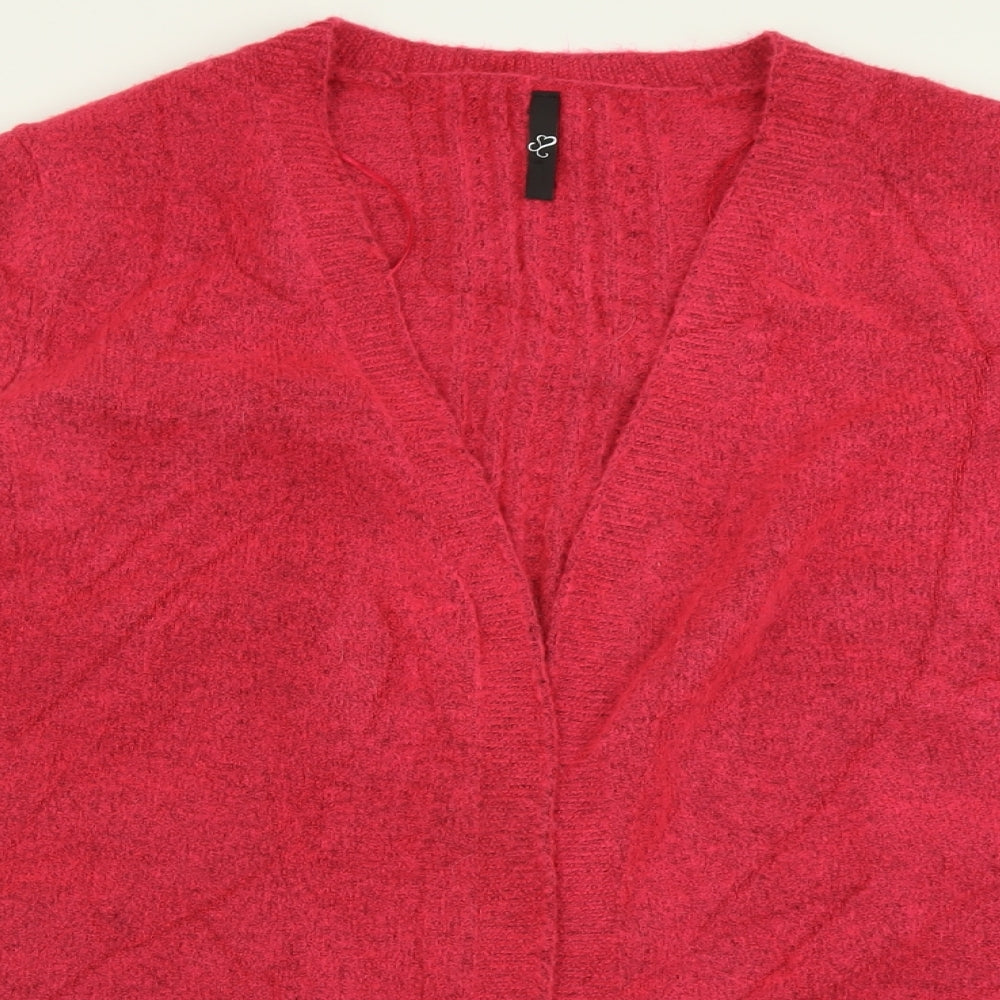 Preworn Womens Pink V-Neck  Acrylic Cardigan Jumper Size 30