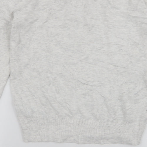 Zara Womens Grey Round Neck  Polyester Pullover Jumper Size L