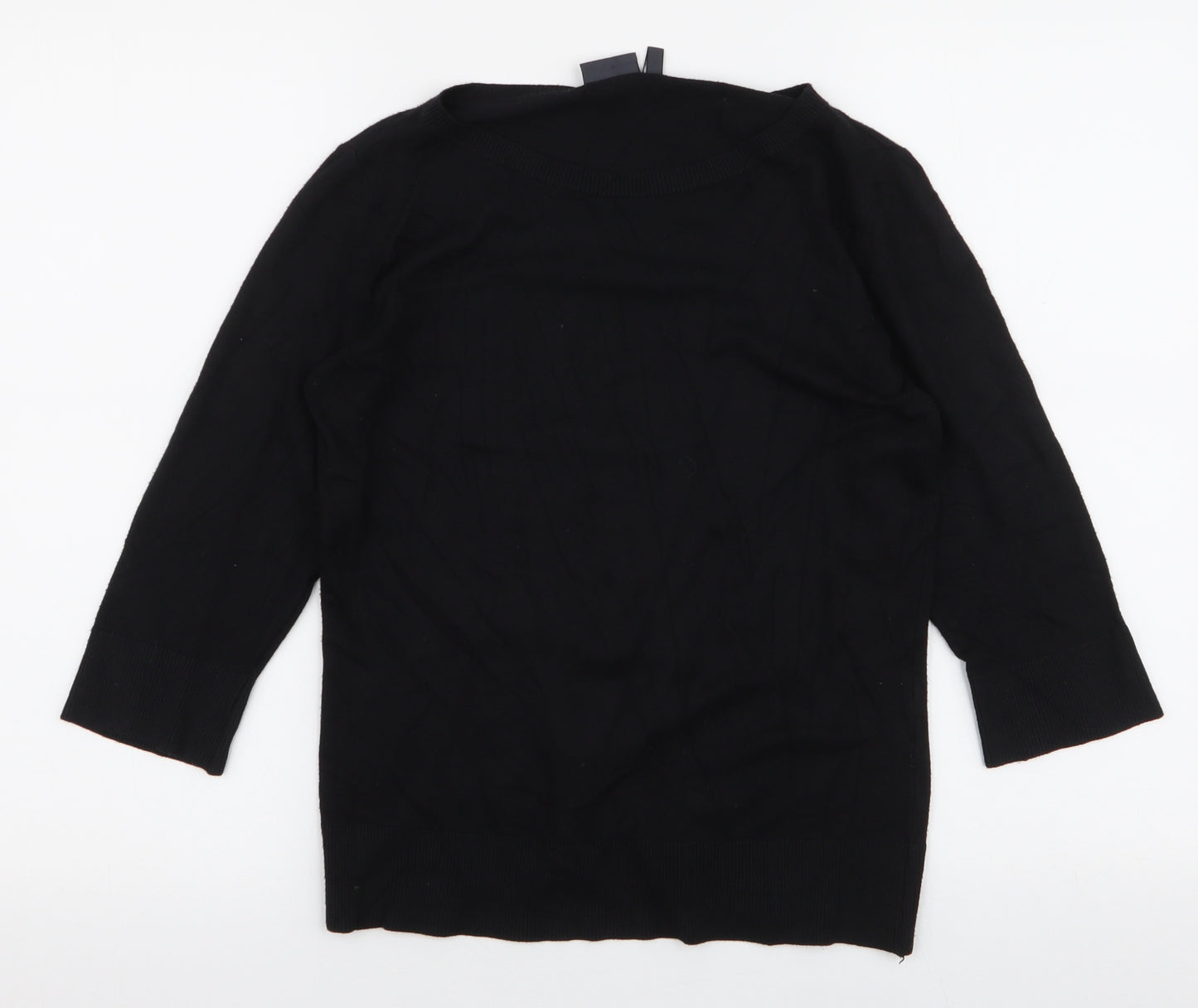 Mexx Womens Black Boat Neck  Viscose Pullover Jumper Size XL