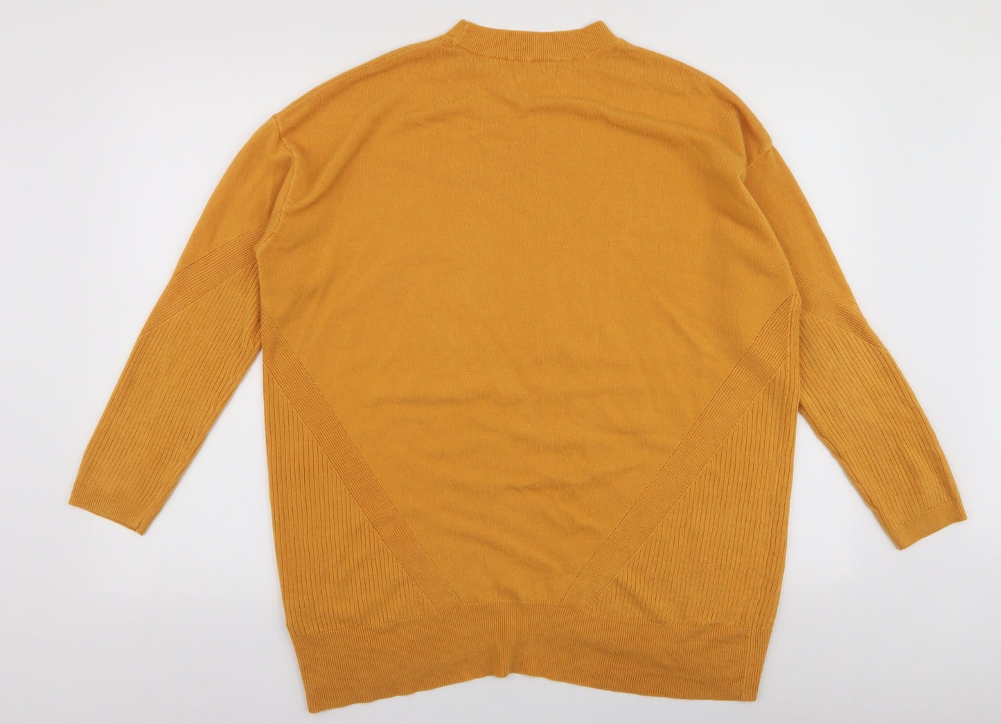 Very Womens Yellow High Neck  Acrylic Pullover Jumper Size 16