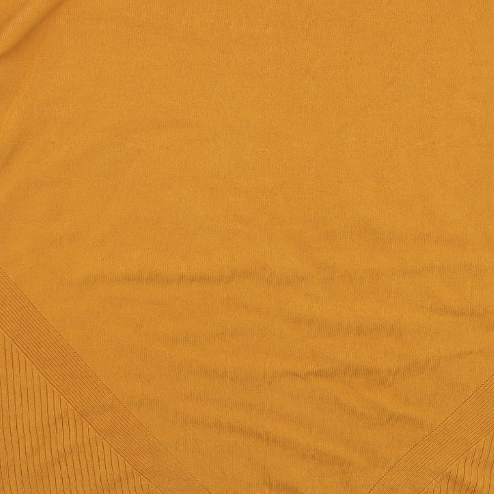 Very Womens Yellow High Neck  Acrylic Pullover Jumper Size 16