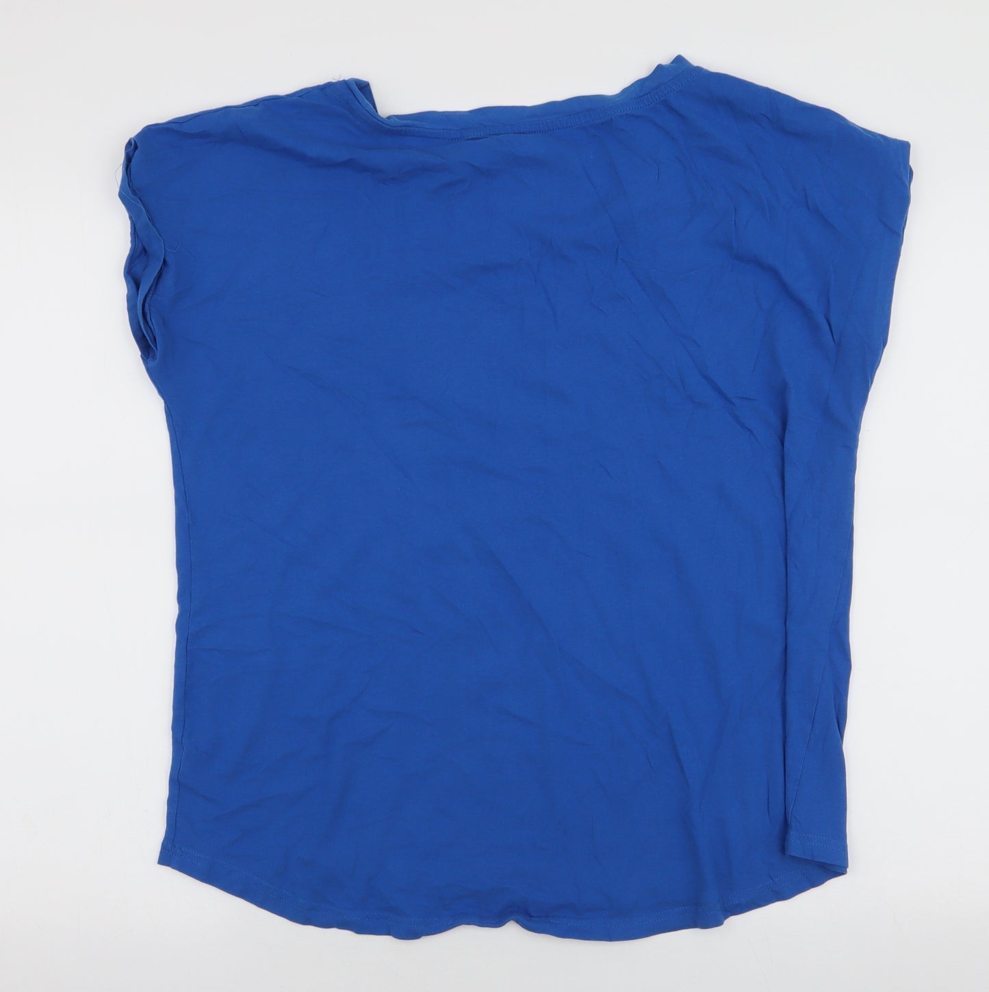 F&F Womens Blue  100% Cotton Jersey T-Shirt Size 16 Round Neck - Love your self