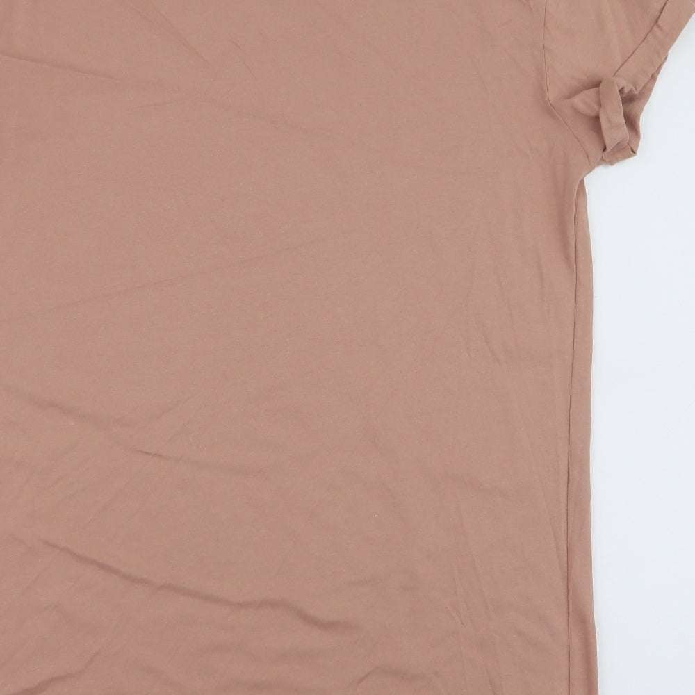 George Womens Brown  100% Cotton Jersey T-Shirt Size M Round Neck