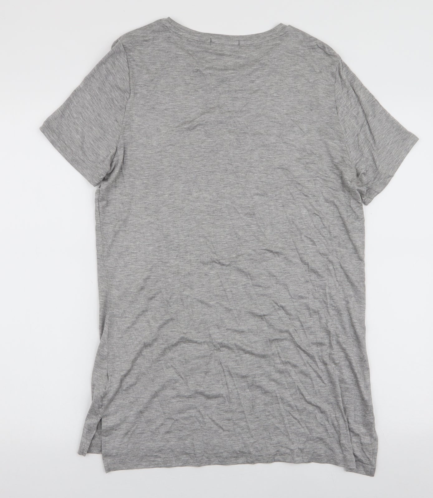 Studio Womens Grey  Viscose Jersey T-Shirt Size 12 Round Neck - NYC