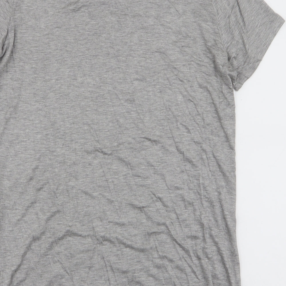 Studio Womens Grey  Viscose Jersey T-Shirt Size 12 Round Neck - NYC