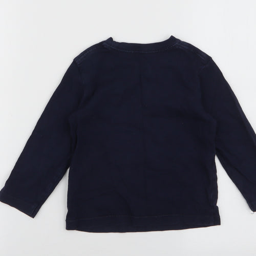 Gap Boys Blue  100% Cotton Jersey T-Shirt Size 2 Years Round Neck Pullover - Fire engine