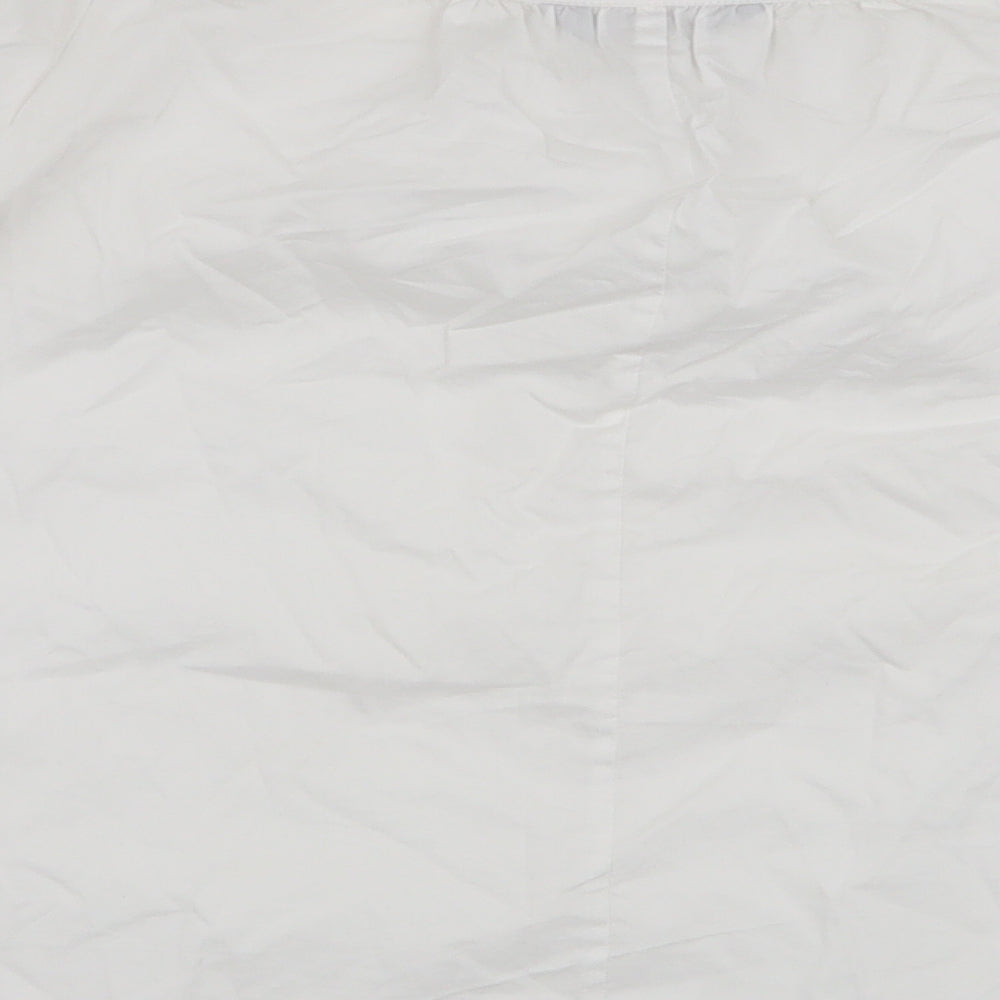 Tommy Hilfiger Womens White  Cotton Basic Blouse Size 8 Off the Shoulder