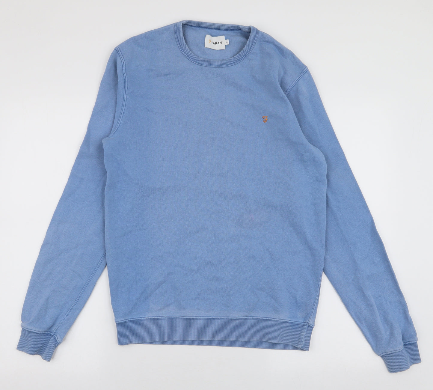 Farah Mens Blue  Cotton Pullover Sweatshirt Size XS
