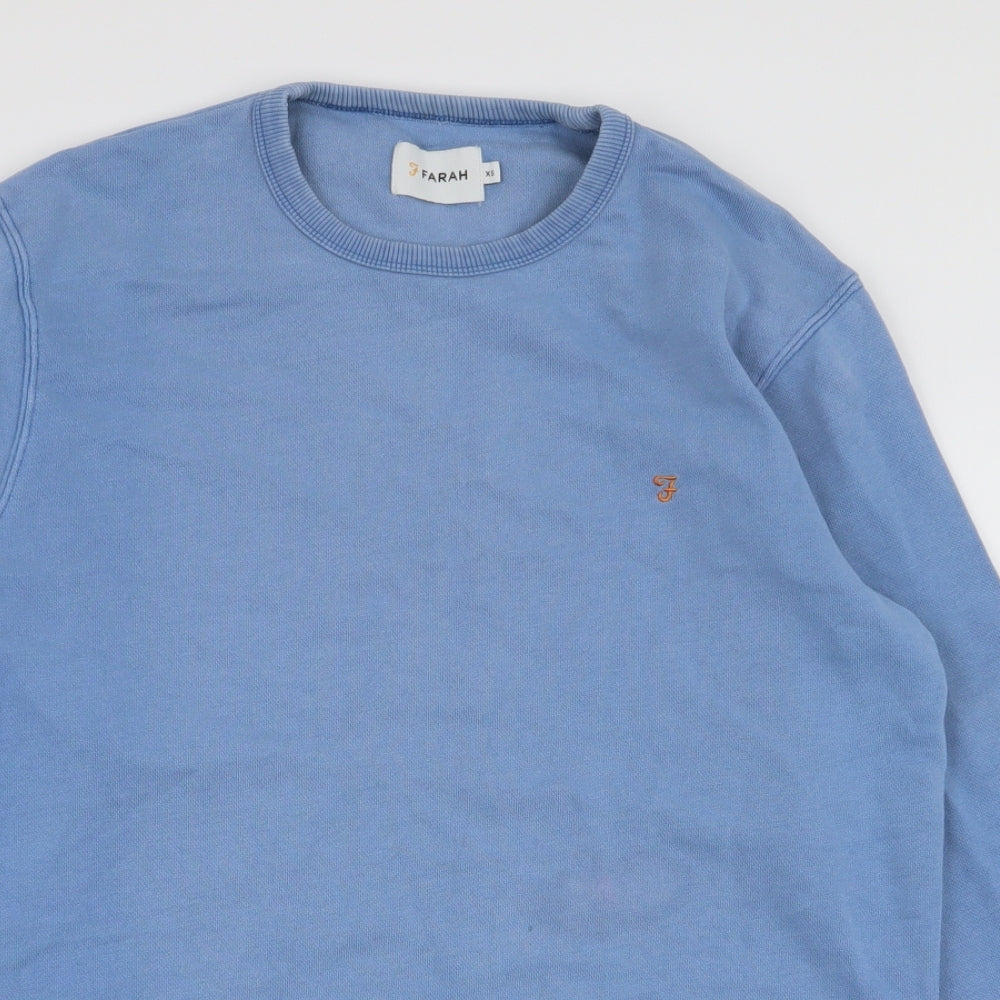 Farah Mens Blue  Cotton Pullover Sweatshirt Size XS