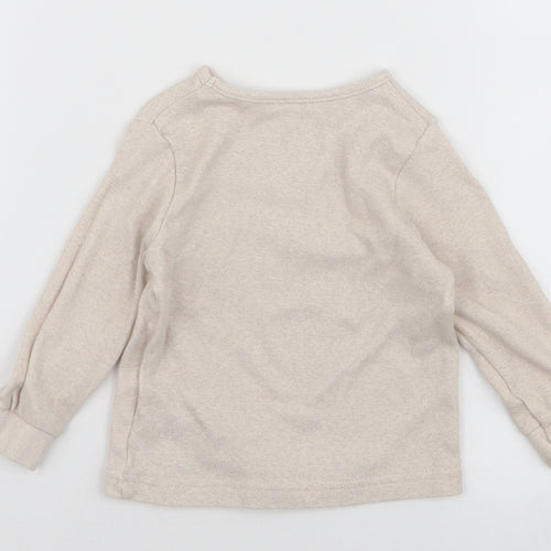 George Girls Beige  Cotton Jersey T-Shirt Size 9-12 Months Round Neck Pullover - Disney Bambi
