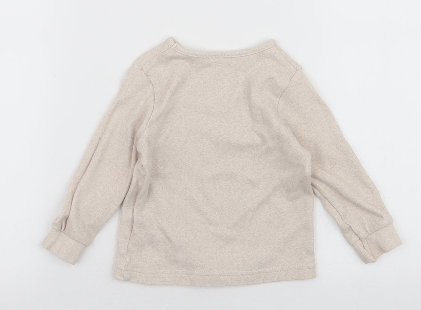 George Girls Beige  Cotton Jersey T-Shirt Size 9-12 Months Round Neck Pullover - Disney Bambi