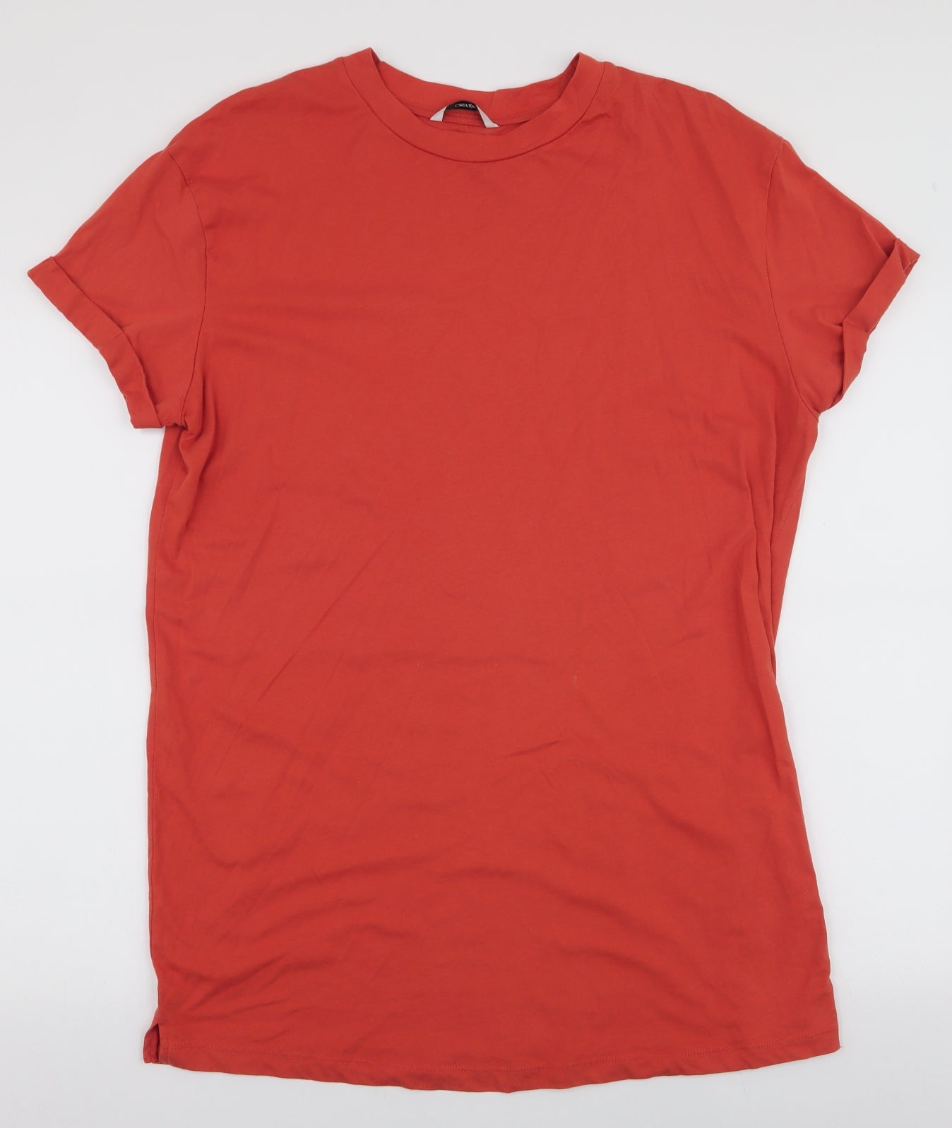 George Womens Orange  100% Cotton Jersey T-Shirt Size M Round Neck