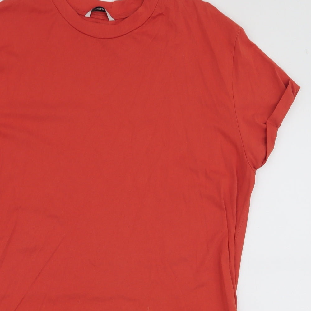 George Womens Orange  100% Cotton Jersey T-Shirt Size M Round Neck