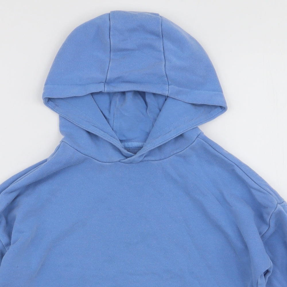 Dunnes Stores Girls Blue  Cotton Pullover Hoodie Size 9-10 Years  Pullover