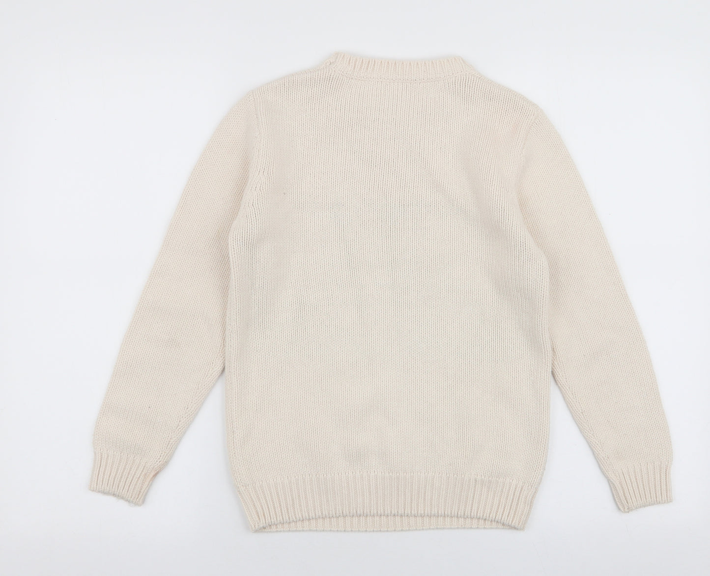 Sfera Girls Ivory Round Neck  Polyester Pullover Jumper Size 9-10 Years  Pullover