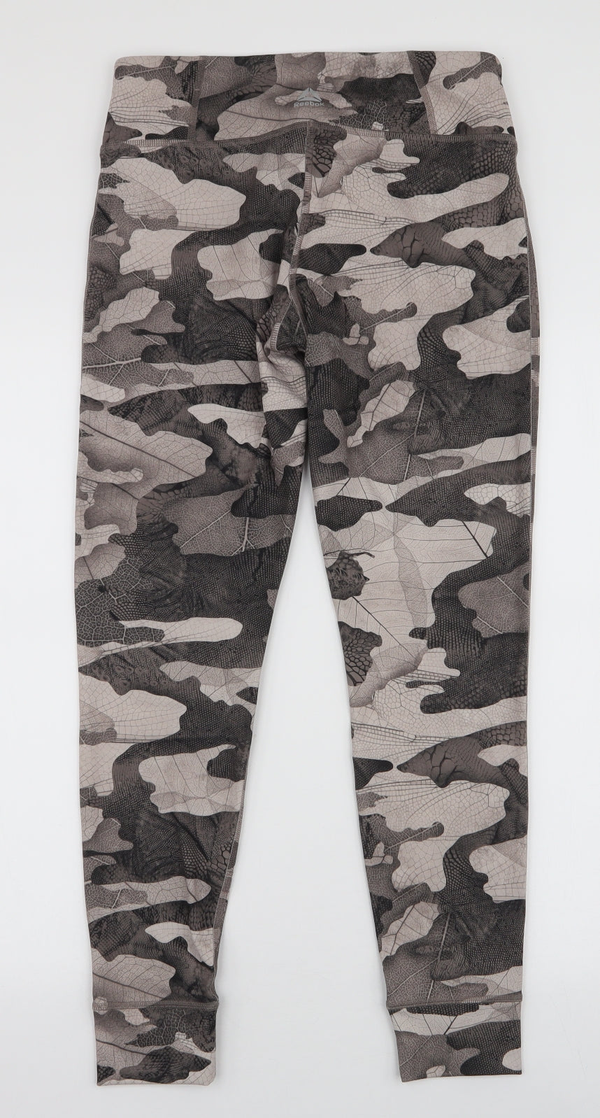 Reebok Womens Brown Camouflage Polyester Compression Leggings Size M L27 in Slim Pullover