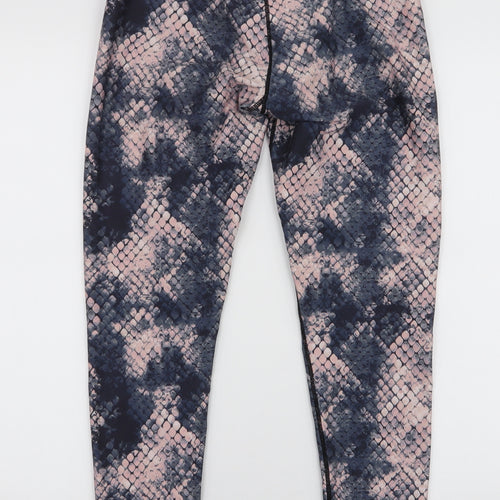 Kyodan Womens Multicoloured Animal Print Polyester Compression Leggings Size M L27 in Slim Pullover