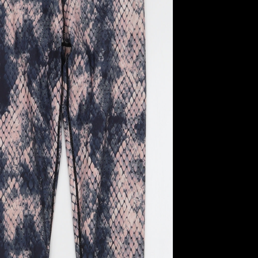 Kyodan Womens Multicoloured Animal Print Polyester Compression Leggings Size M L27 in Slim Pullover