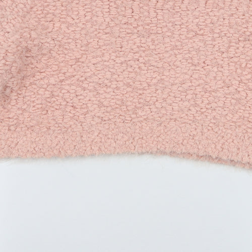 F&F Womens Pink Round Neck  Polyester Pullover Jumper Size 14