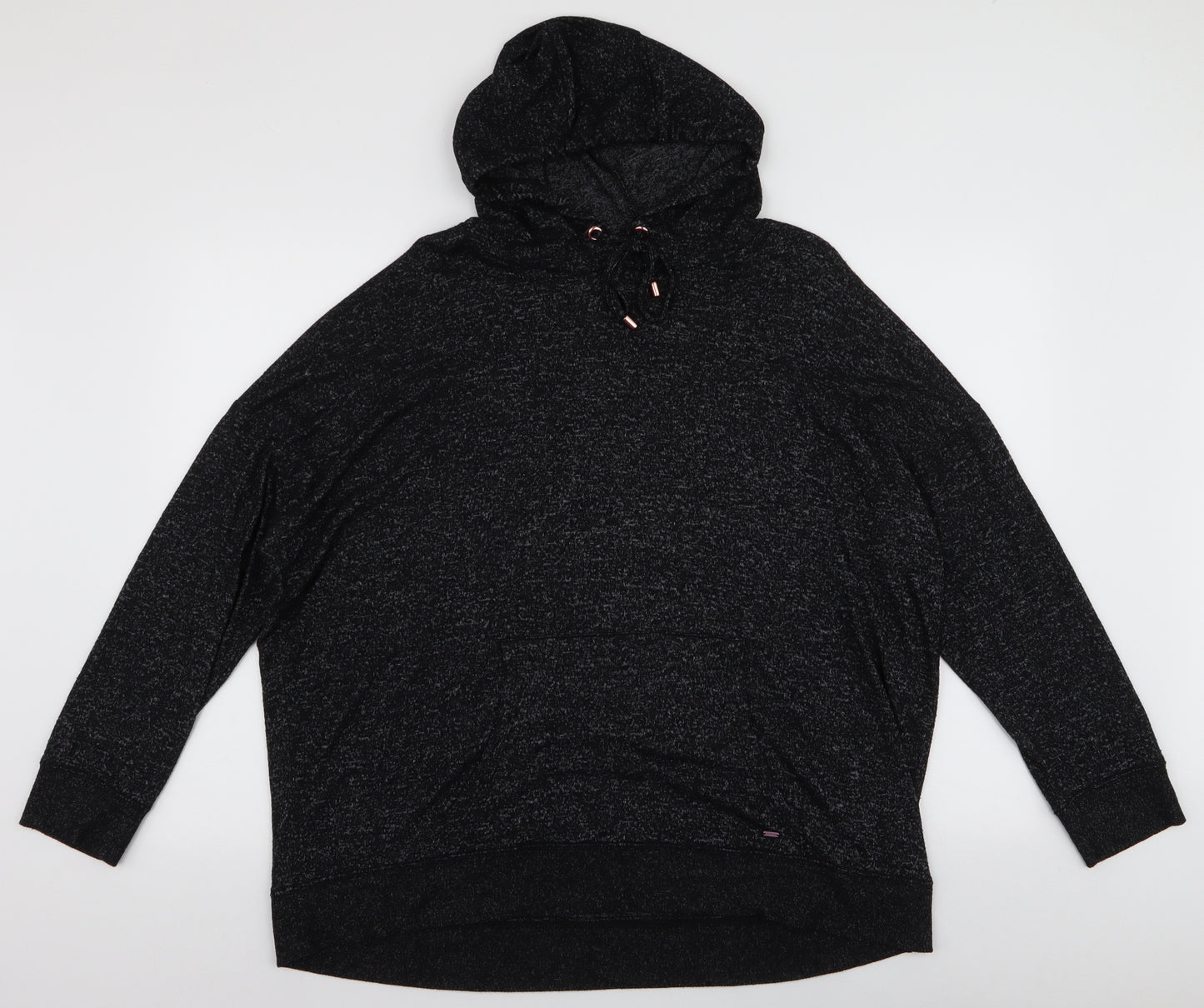F&F Womens Black  Viscose Pullover Hoodie Size 18  Pullover