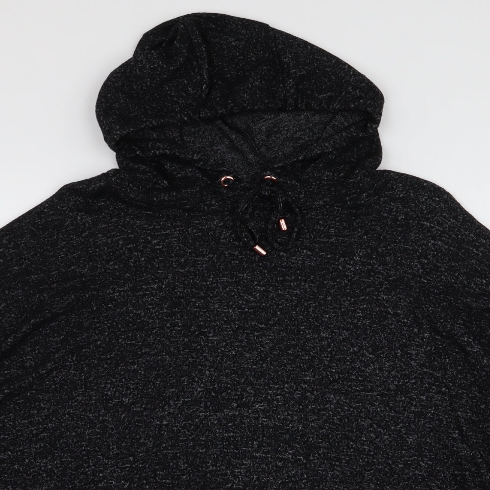 F&F Womens Black  Viscose Pullover Hoodie Size 18  Pullover