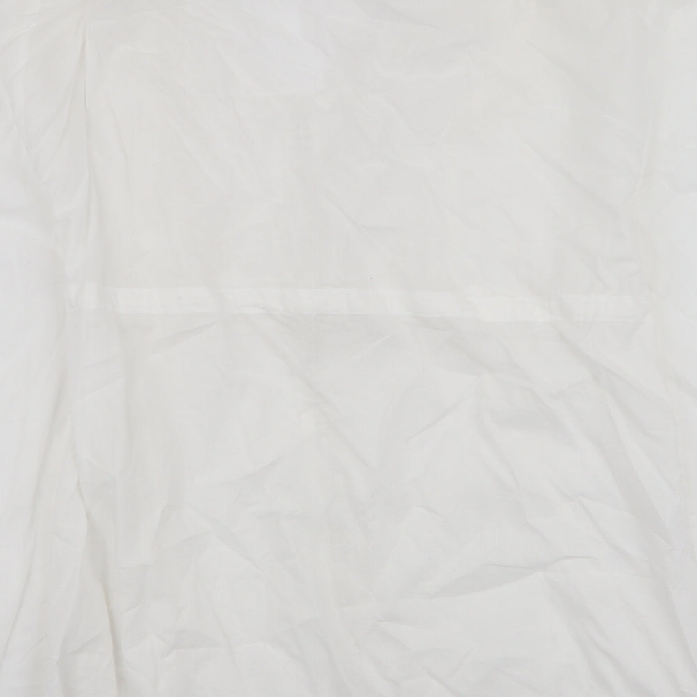 Unimode Womens White  100% Cotton Kaftan  Size L  Round Neck Pullover - Beach cover up