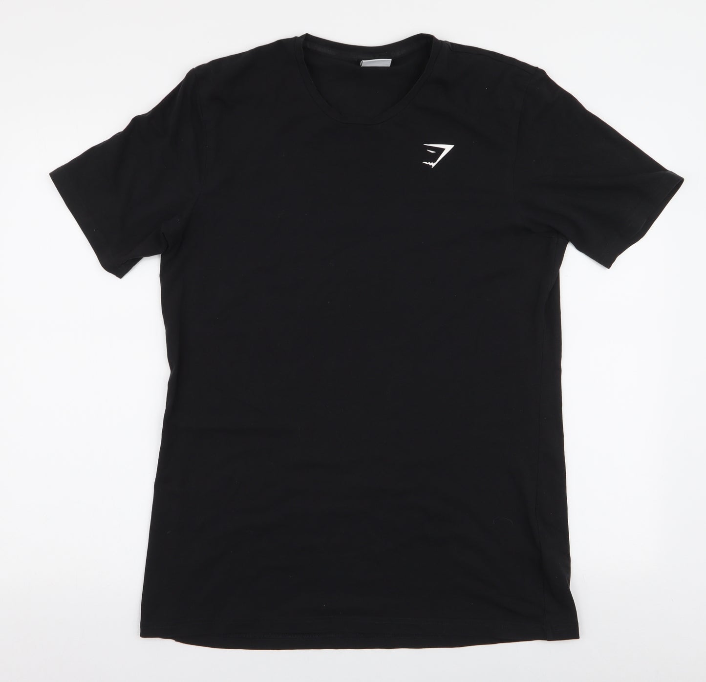 Gymshark Mens Black  Cotton  T-Shirt Size L Round Neck