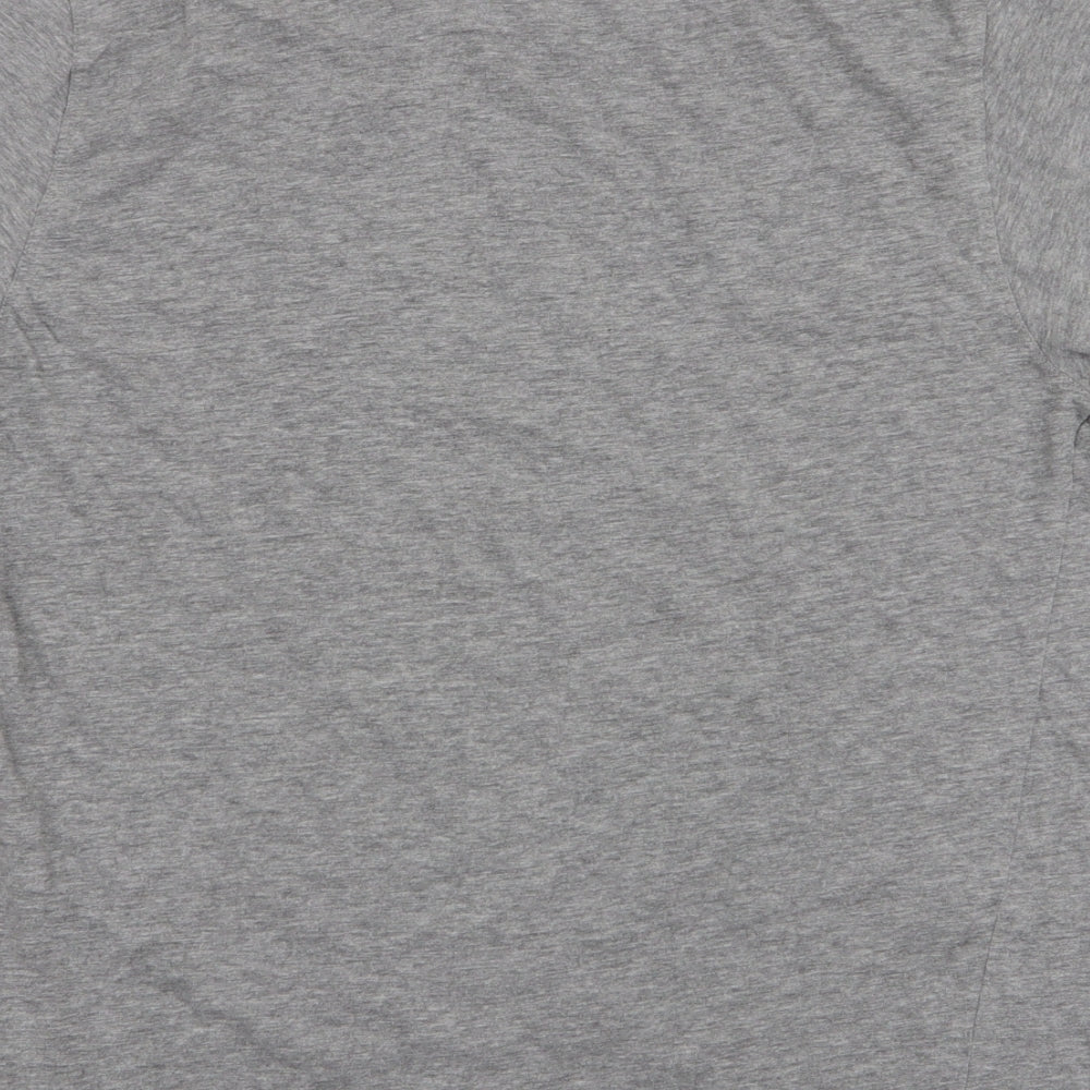 Police Mens Grey  Cotton  T-Shirt Size L Round Neck