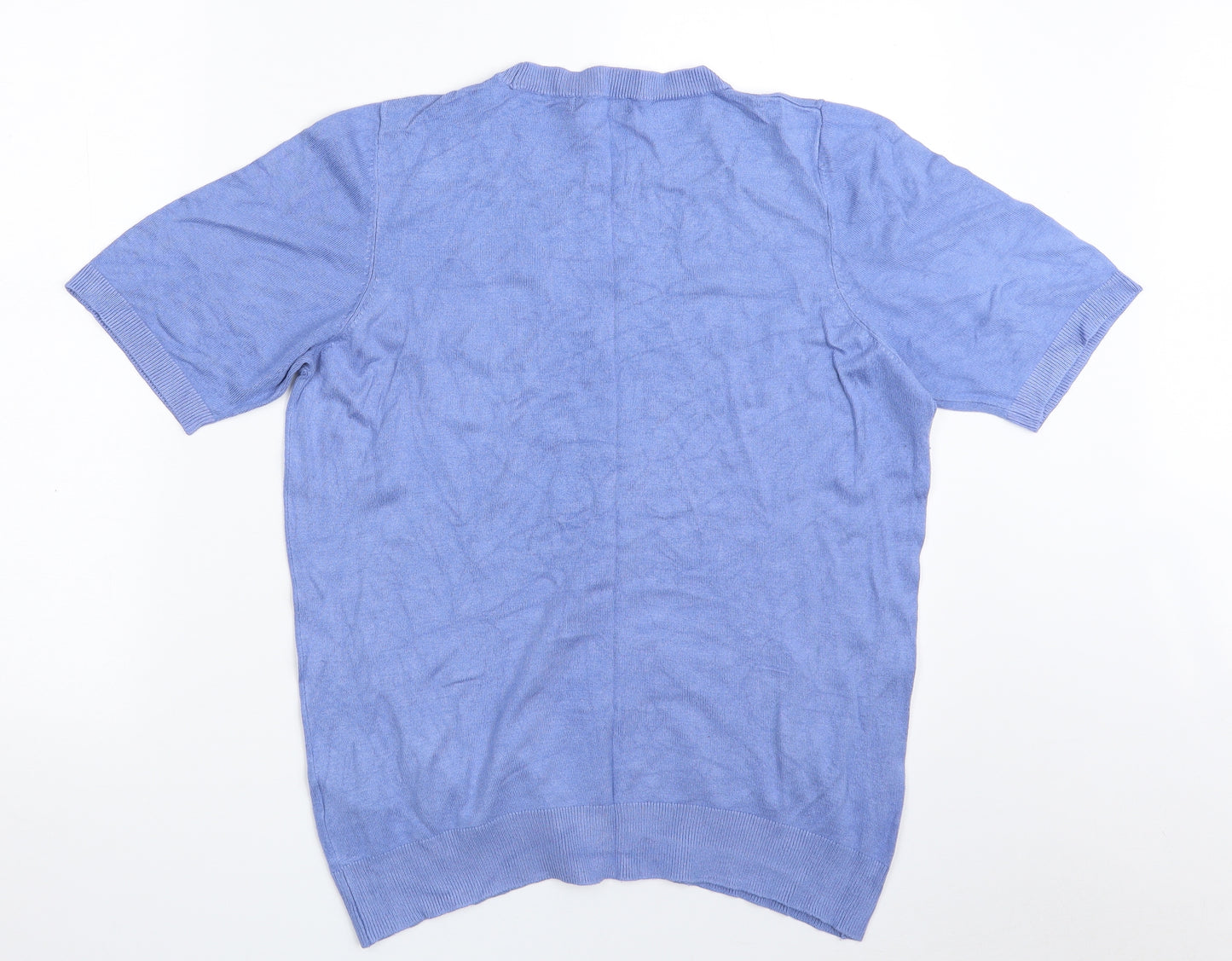 F&F Womens Blue Crew Neck  Viscose Pullover Jumper Size 16