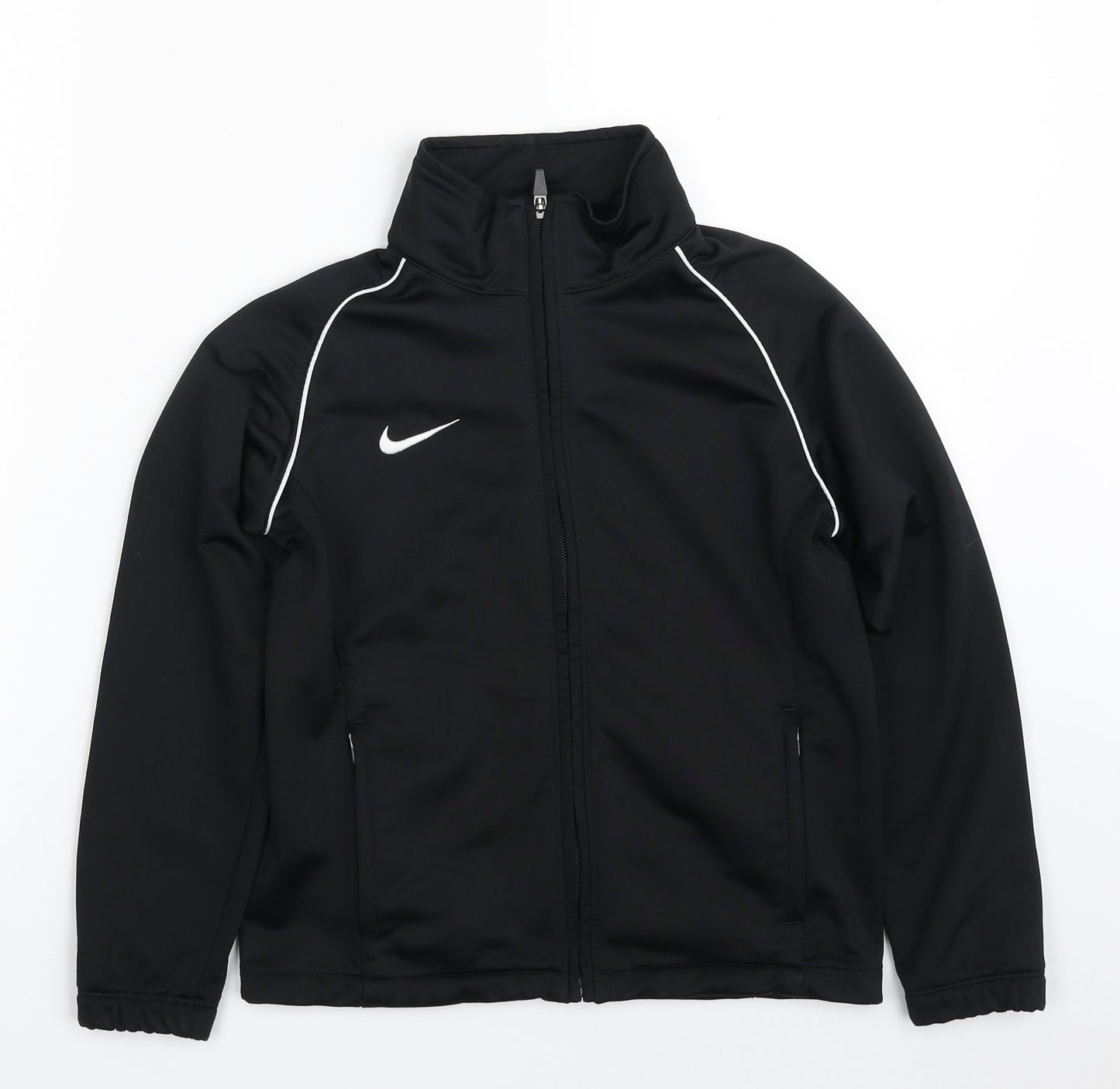Nike Boys Black  100% Polyester Full Zip Sweatshirt Size 6-7 Years  Zip
