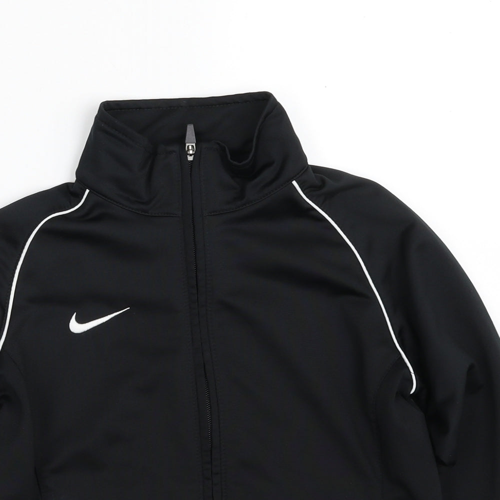 Nike Boys Black  100% Polyester Full Zip Sweatshirt Size 6-7 Years  Zip
