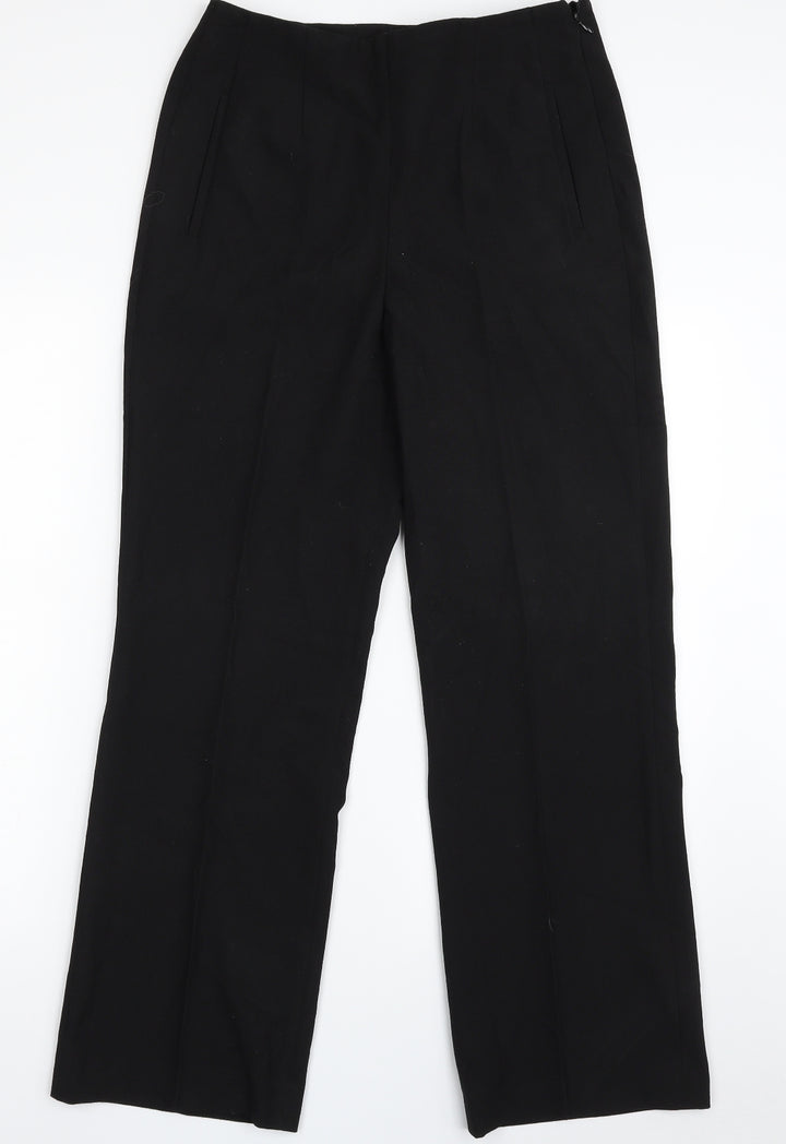 Lakeland Mens Black Polyester Dress Pants Trousers Size 16 L29 in Regular Zip