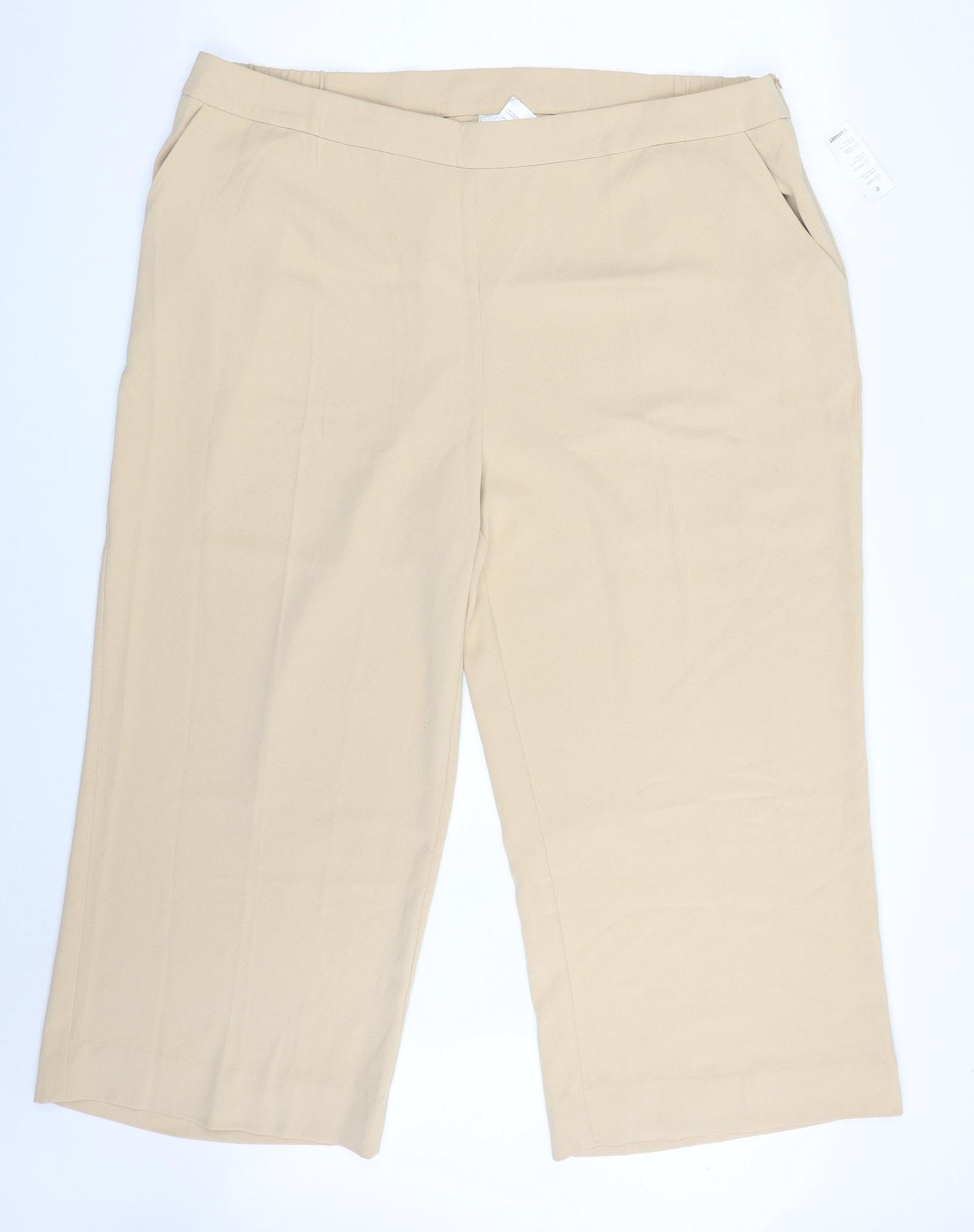 Damart Womens Beige  Polyester Trousers  Size 26 L24 in Regular Zip