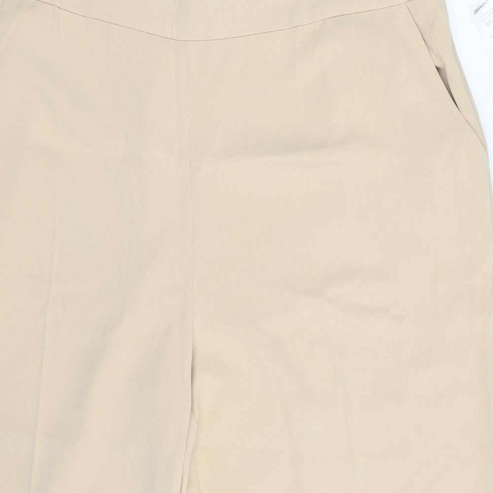 Damart Womens Beige  Polyester Trousers  Size 26 L24 in Regular Zip