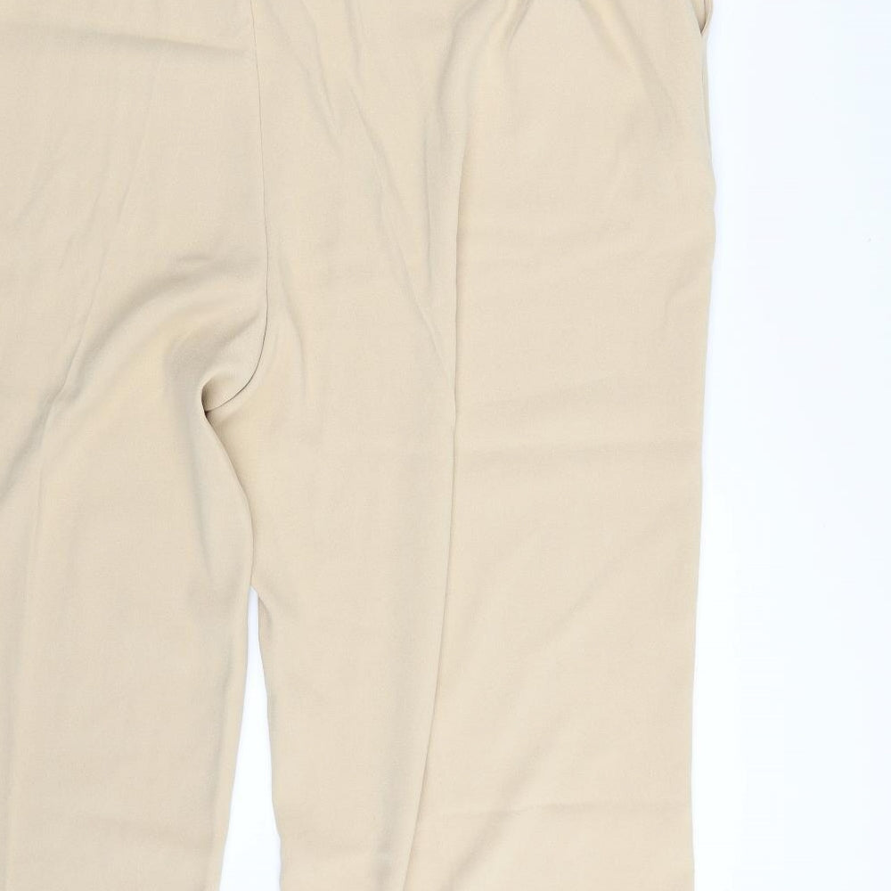 Damart Womens Beige  Polyester Trousers  Size 26 L24 in Regular Zip
